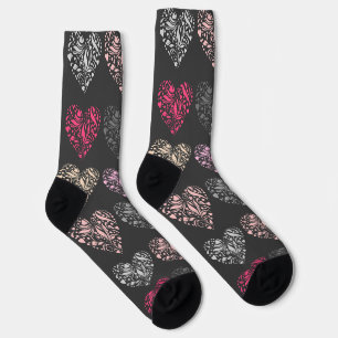 Chaussette motif corazones