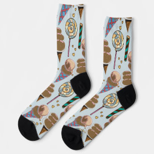 Chaussette Motif crème glacée   motif Lollies   lollipop 25