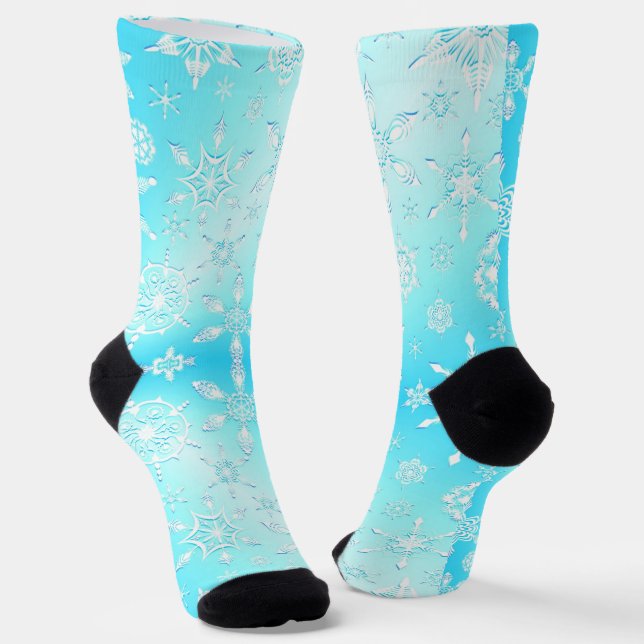 Chaussette Motif Crystal Snowflakes (Angulaire)