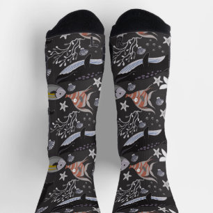 Chaussette Motif d'animaux aquatiques   vie sous-marine 20