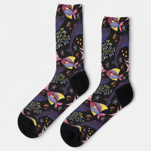 Chaussette Motif d'animaux aquatiques   vie sous-marine océan