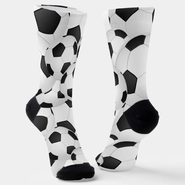 Chaussette Motif de balles de football (Angulaire)
