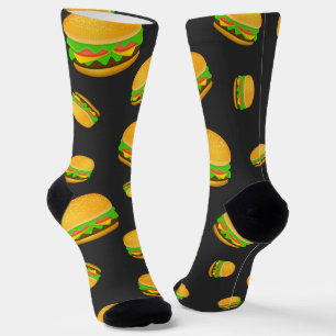Chaussette Motif de burger délicieux cool et amusant