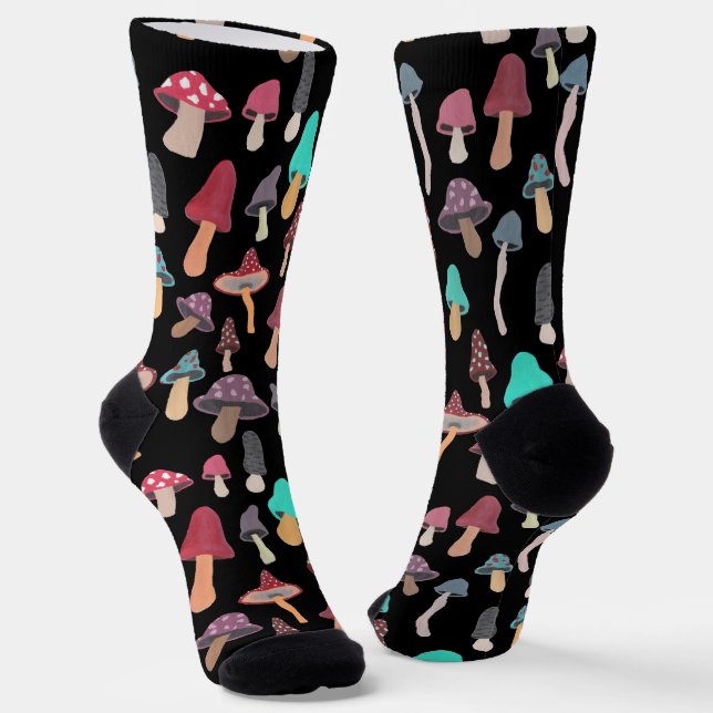 Chaussette Motif de champignons de champignons de champignons (Angulaire)