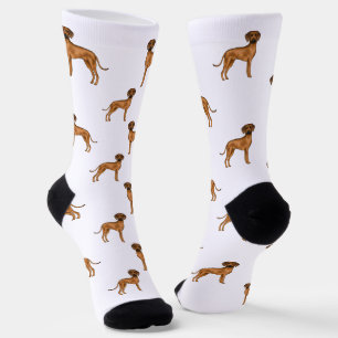 Chaussette Motif de chien lion de dessin animé marron Rhodesi