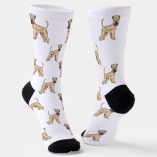 Chaussette Motif de chien Terrier Irlandais à poil doux beige