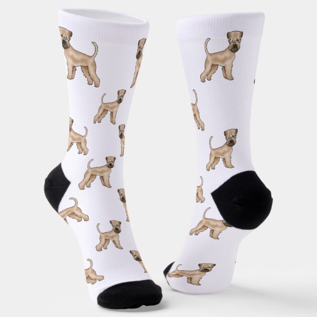 Chaussette Motif de chien Terrier Irlandais à poil doux beige (Angulaire)