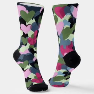 Chaussette Motif de coeur coloré