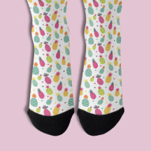 Motif de cœur et d'ananas tropical