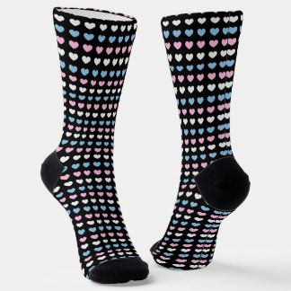 Chaussette Motif de coeur transgenre