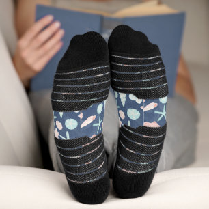 Chaussette motif de coquillages
