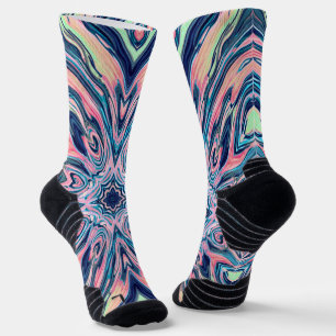 Chaussette motif de corail d'océan d'agate