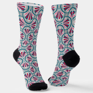 Chaussette Motif de couleur Art déco.