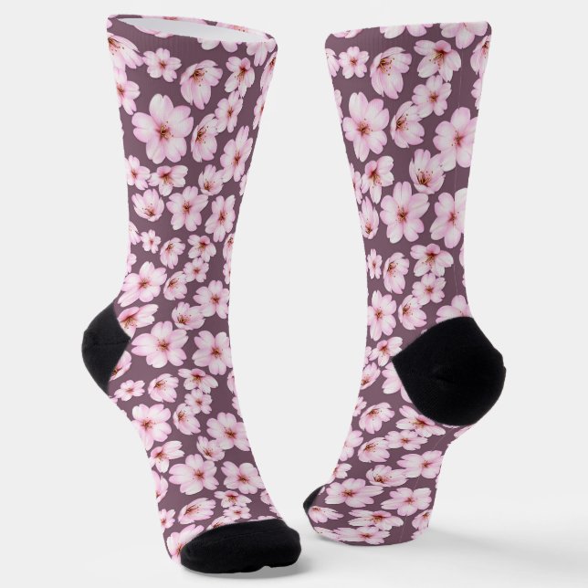 Chaussette Motif de design floral (Angulaire)