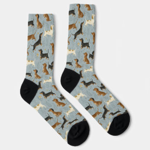 Chaussette Motif de dessin animé de teckel