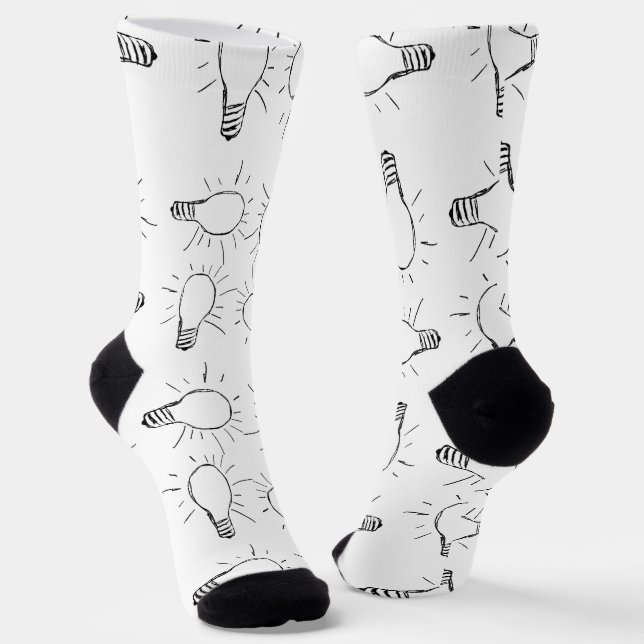 Chaussette motif de dessin de lampe Abstrait (Angulaire)