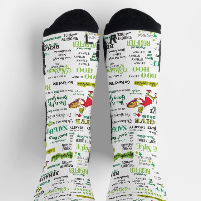 Chaussette Motif de devis Grinch (Haut)