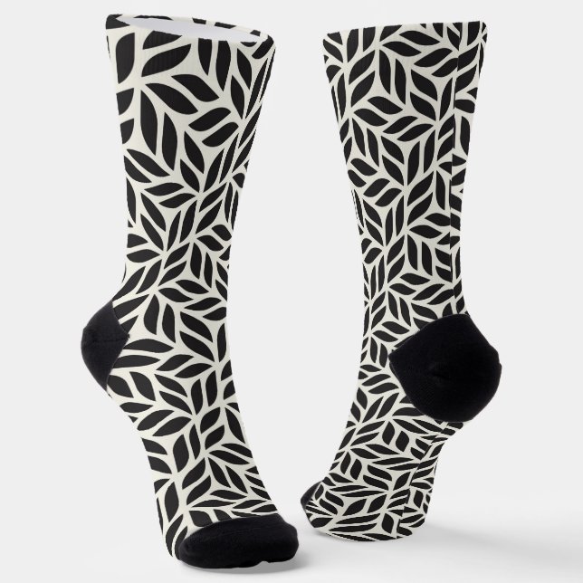 Chaussette Motif de feuille moderne et élégant (Angulaire)