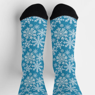 Chaussette Motif de flocons de neige à l'aquarelle