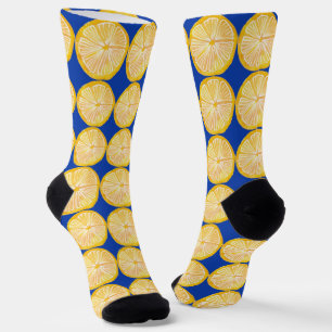 Chaussette Motif de fruit citron agrumes coloré
