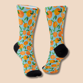 Chaussette Motif de fruits d'oranges d'agrumes