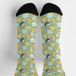 Chaussette Motif de fruits tropicaux d'été