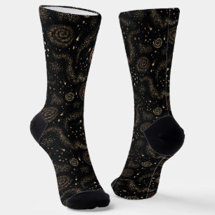 Chaussette Motif de galaxie Gold Star Constellation