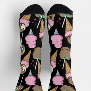 Chaussette Motif de glace Motif de sucettes sucette 24