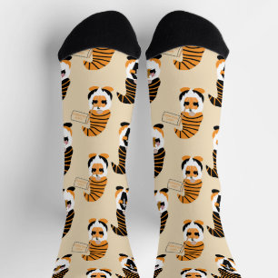 Chaussette Motif De Gnomes, Halloween Gnomes Trick Ou Treat