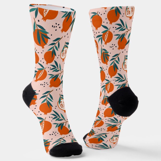 Chaussette Motif de grenade coloré (Angulaire)