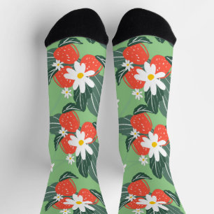 Chaussette Motif de jardinage de  de ramassage de fraises