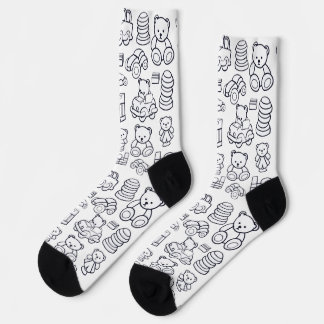 Chaussette motif de jouets pour bébé