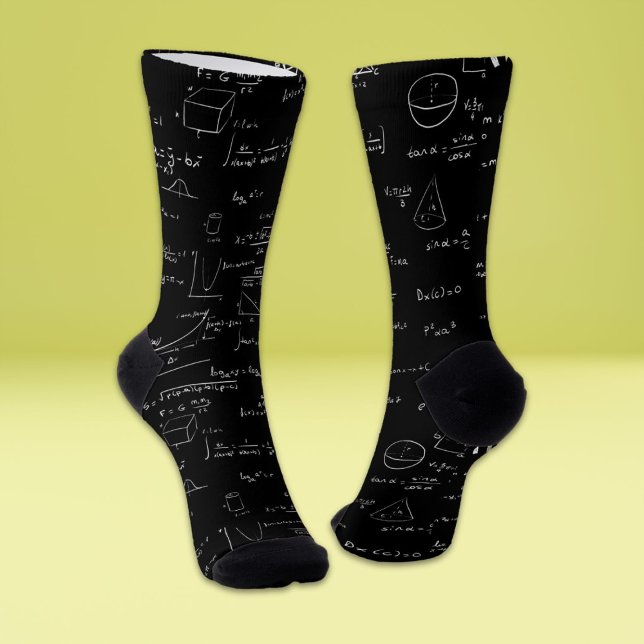 Chaussette Motif de la formule de l'enseignant en mathématiqu (Créateur téléchargé)