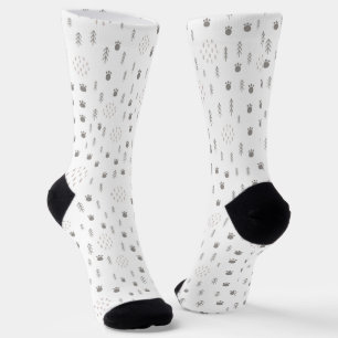 Chaussette Motif de la piste animale du bois mûre