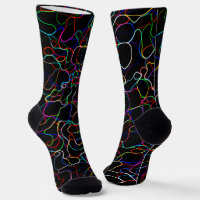 Motif de ligne incurvée multicolore néon -COOL
