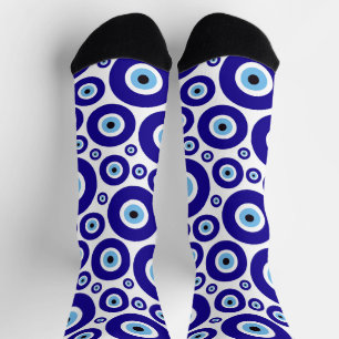 Chaussette Motif de l'œil maléfique, Œil grec, Œil turc, Naza