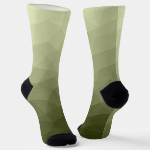 Chaussette Motif de maillage géométrique dégradé vert clair d