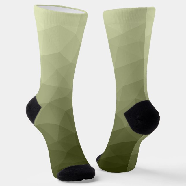 Chaussette Motif de maillage géométrique dégradé vert clair d (Angulaire)