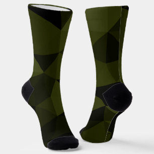 Chaussette Motif de maillage géométrique noir foncé de l'armé