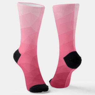 Chaussette Motif de maillage géométrique rose rose clair