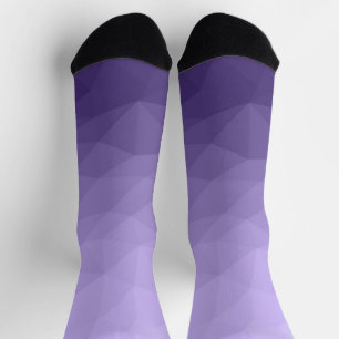 Chaussette Motif de maillage géométrique violet ultra violet