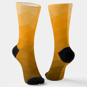 Chaussette Motif de maille géométrique à dégradé orange
