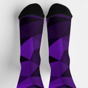 Chaussette Motif de maille géométrique noir violet