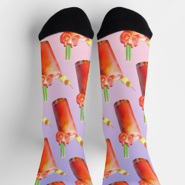 Chaussette Motif de Marie Sanglante : Art de répétition surré (Haut)