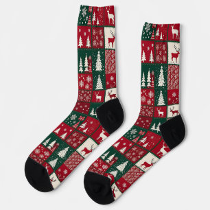 Chaussette Motif de Noël vibrant