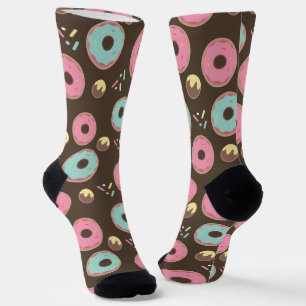 Chaussette Motif de pâtisseries avec des cakepops et des donu