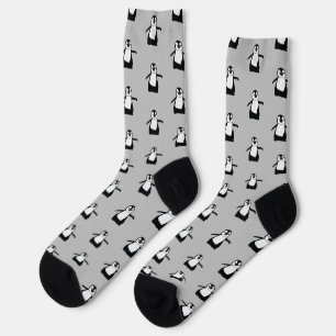 Chaussette Motif de pingouin blanc blanc mou