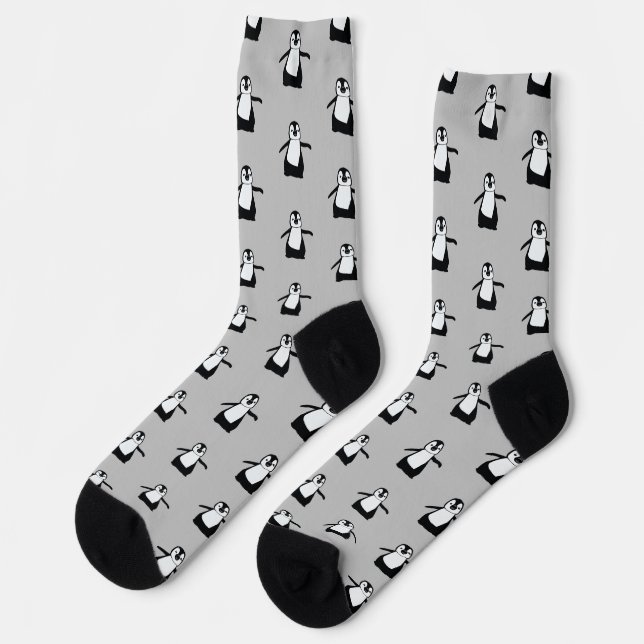 Chaussette Motif de pingouin blanc blanc mou (Gauche)