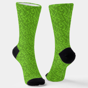 Chaussette Motif de pixel vert Rétro 8 bits de jeu