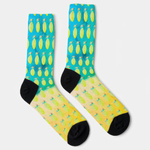 Chaussette Motif de plage d'ananas hawaïen